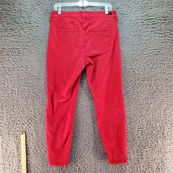 Liverpool Jeans Womens 10/30 Red Hugger Ankle Denim - Picture 9 of 10